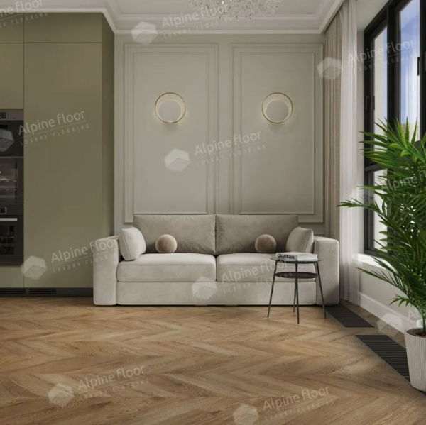 Ламинат Alpine Floor Искусство шеврона (CHEVRON ART) Дуб Эверест LF109-06